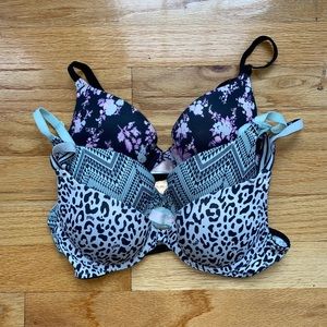 3 PINK push-up bras